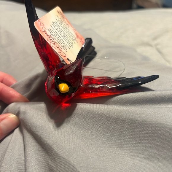 GANZ Red and Black Crystal Bird Ornament - Picture 5 of 5